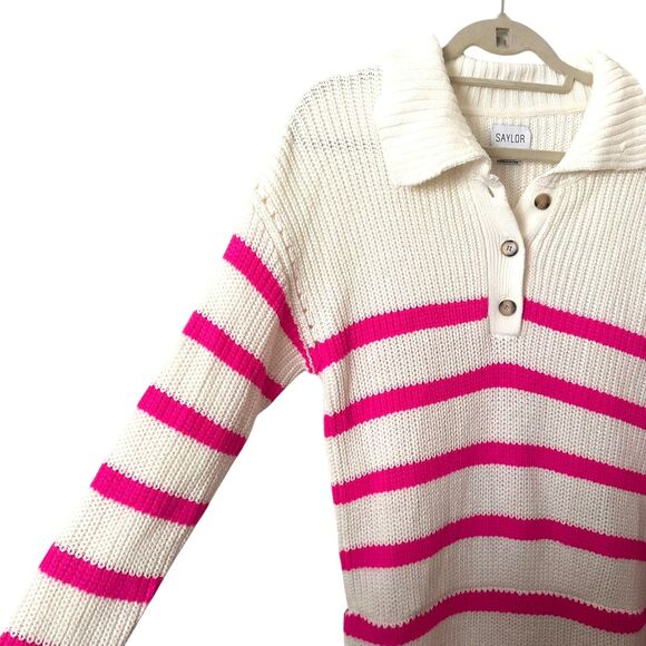 SAYLOR Brynda Striped Sweater Mini Dress NWT Large - Picture 5 of 7